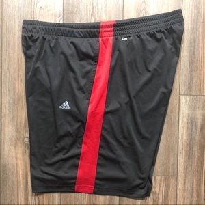Black & Red adidas ClimaLite Shorts